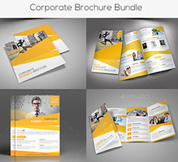 企业品牌形象识别模板(合集版)：Corporate Brochure Bundle